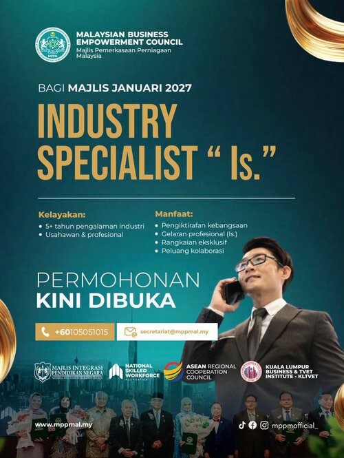 Pakar Industri Is. bagi Majlis Januari 2027